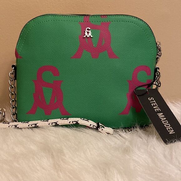 Steve Madden Green and Pink Crossbody Bag - Picture 6 of 12